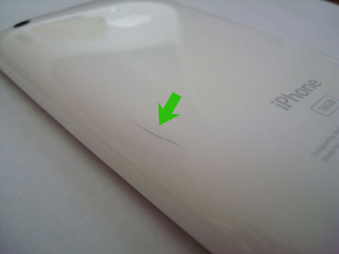 Grietas en el iPhone 3G blanco