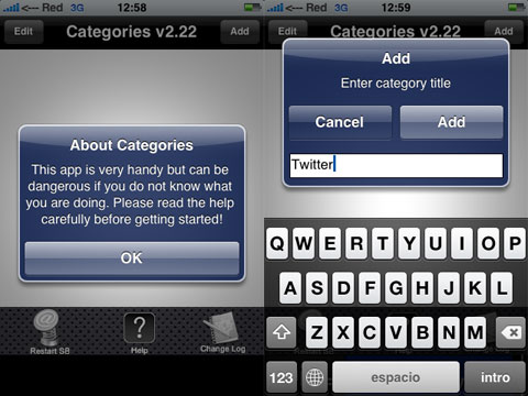 Cuidadín con Categories en el iPhone