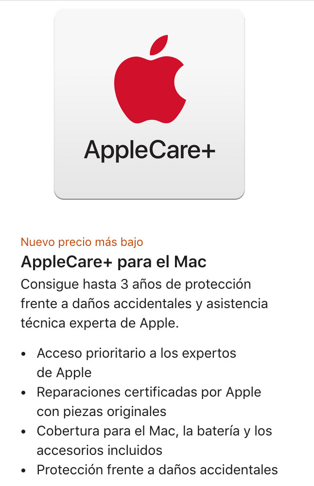 Apple Care+ para Mac ya está disponible en México.