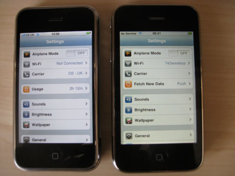 Temperatura del color en el iPhone 3G