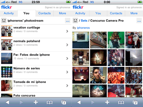 Flickr en el iPhone