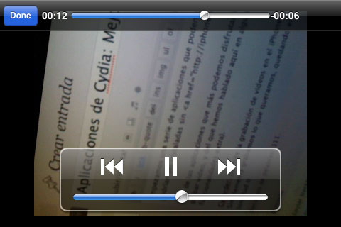 Grabando video en el iPhone