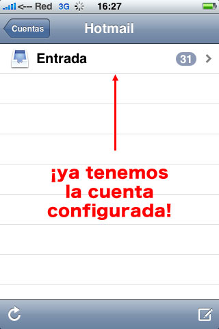 Hotmail en el iPhone