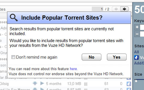 Vuze y sus torrentes populares