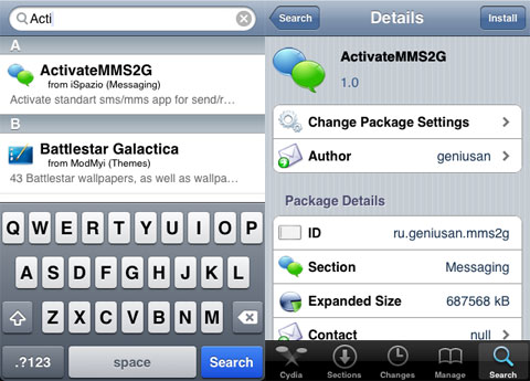 Activa el MMS en el iPhone 2G