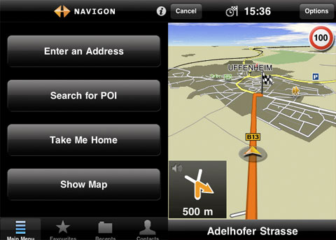 Navigon MobileNavigator GPS iPhone