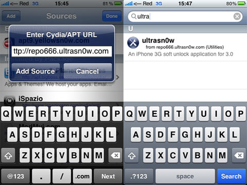 Ultrasn0w en el iPhone 3G