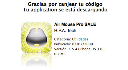 Air Mouse Pro descargado gratuitamente