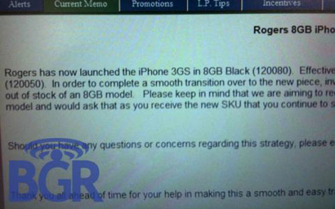 Posible iPhone 3GS de 8Gb