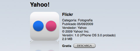 Flickr en la App Store
