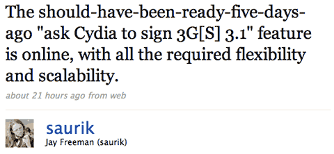 Saurik anuncia la disponibilidad de Cydia