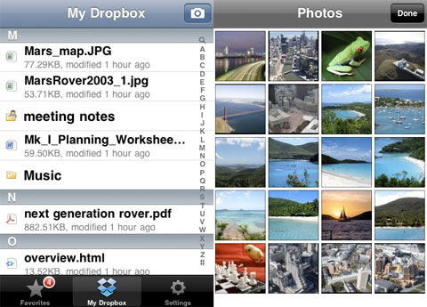 DropBox para iPhone
