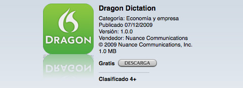 Dragon Dictation en la App Store