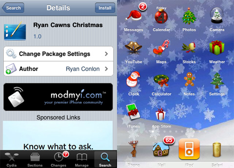 Ryan Cawns Christmas Theme en el iPhone