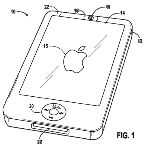 Cámara frontal en un dispositivo de Apple (patente)