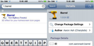 Barrel, cambia el efecto de paginación de iOS