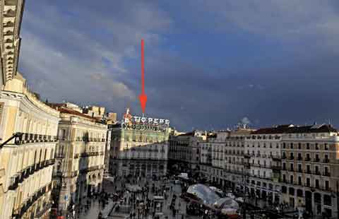 Localización de la Apple Store en la Puerta del Sol de Madrid
