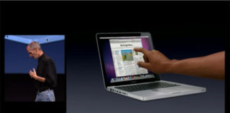 Jobs explicando lo de las pantallas táctiles que no resultan en un Mac.