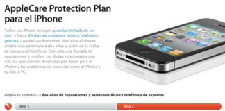 Información sobre Apple Care en la web de Apple