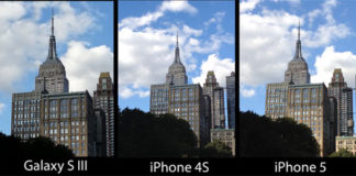 Comparativa de cámaras entre el iPhone 5, 4S y Galaxy S3