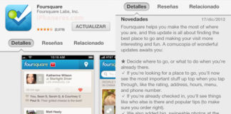 Versión 5.4 de Foursquare