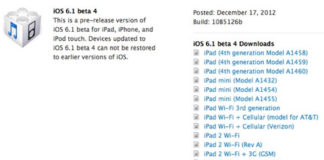 iOS 6.1 beta 4