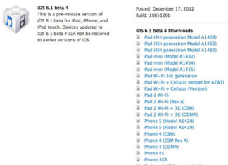iOS 6.1 beta 4