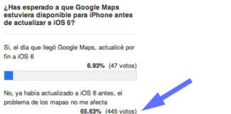 iOS 6 se utiliza un 26% más tras la publicación de Google Maps Resultados encuesta
