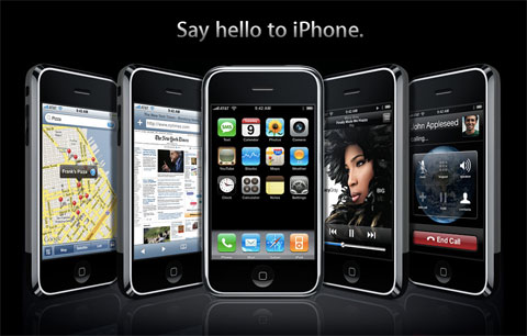 Portada de Apple.com con el lanzamiento del iPhone