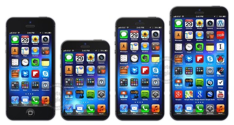 Varios tamaños de iPhone