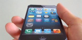 iPhone 5 de cinco pulgadas de papel