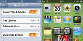 Mostrando la portada del álbum en el indicador de volumen