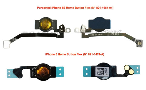 Supuestos componentes del iPhone 5S