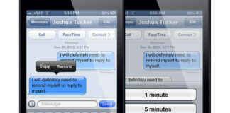 Recordatorios para los mensajes de iMessage