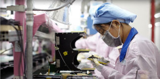 Empleada en Foxconn