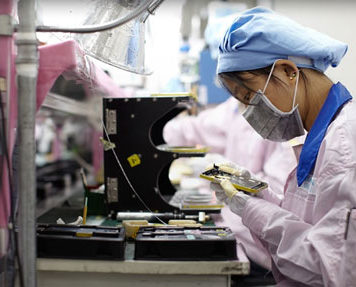 Empleada en Foxconn
