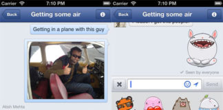 Pegatinas en Facebook Messenger