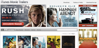 Página de trailers de Apple