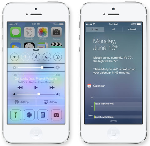 Interfaz de iOS 7