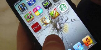 iPhone 5 con la pantalla rota