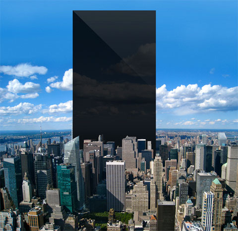 Una pantalla gigante en Manhattan