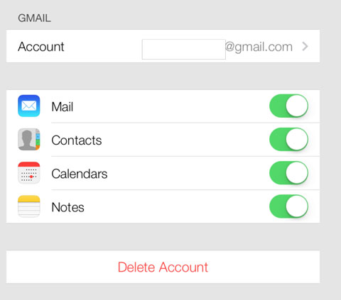 Sincronizar contactos de Gmail con iOS 7