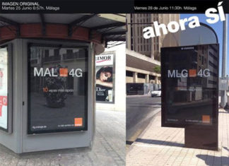 Publicidad de Orange en Málaga
