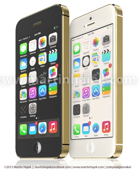 iPhone 5S en dorado, blanco y negro