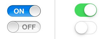 Controles de encendido y apagado en iOS 6 e iOS 7
