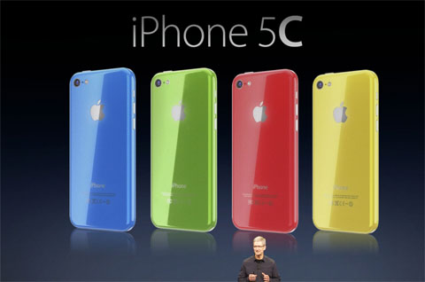 Tim Cook presentando el iPhone 5S, 5C e iPad 5