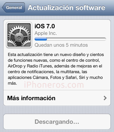Actualización a iOS 7