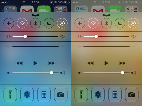 Cambio de aspecto de iOS 7 con un simple cambio de fondo de pantalla