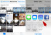 Opciones para compartir imágenes en la App de Fotos de iOS 7