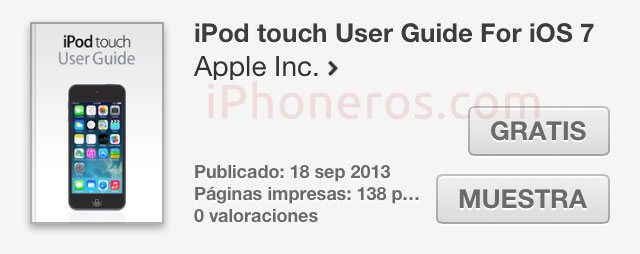 Guía de iOS 7 para iPod touch disponible para descargar